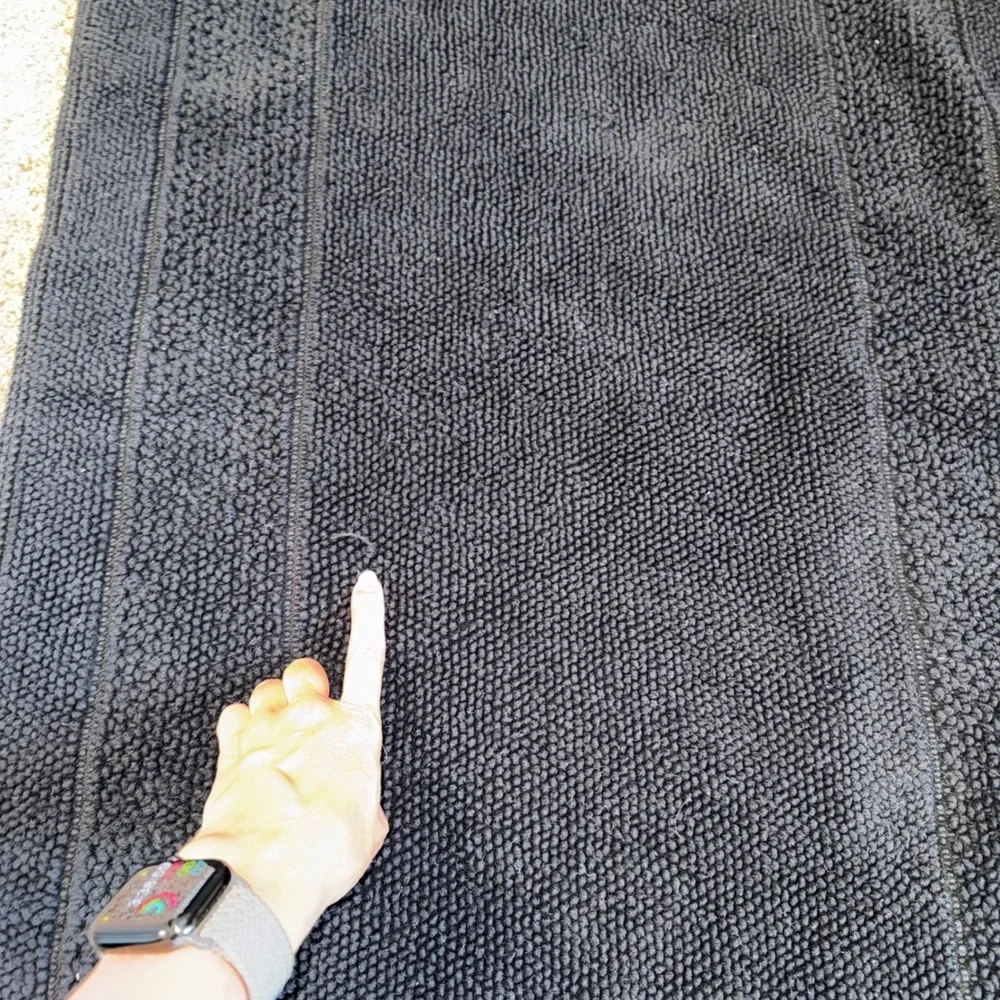 Piscatextil Bath Mat Set 2 Unisex 24x36 Black Good Organic Cotton Portugal